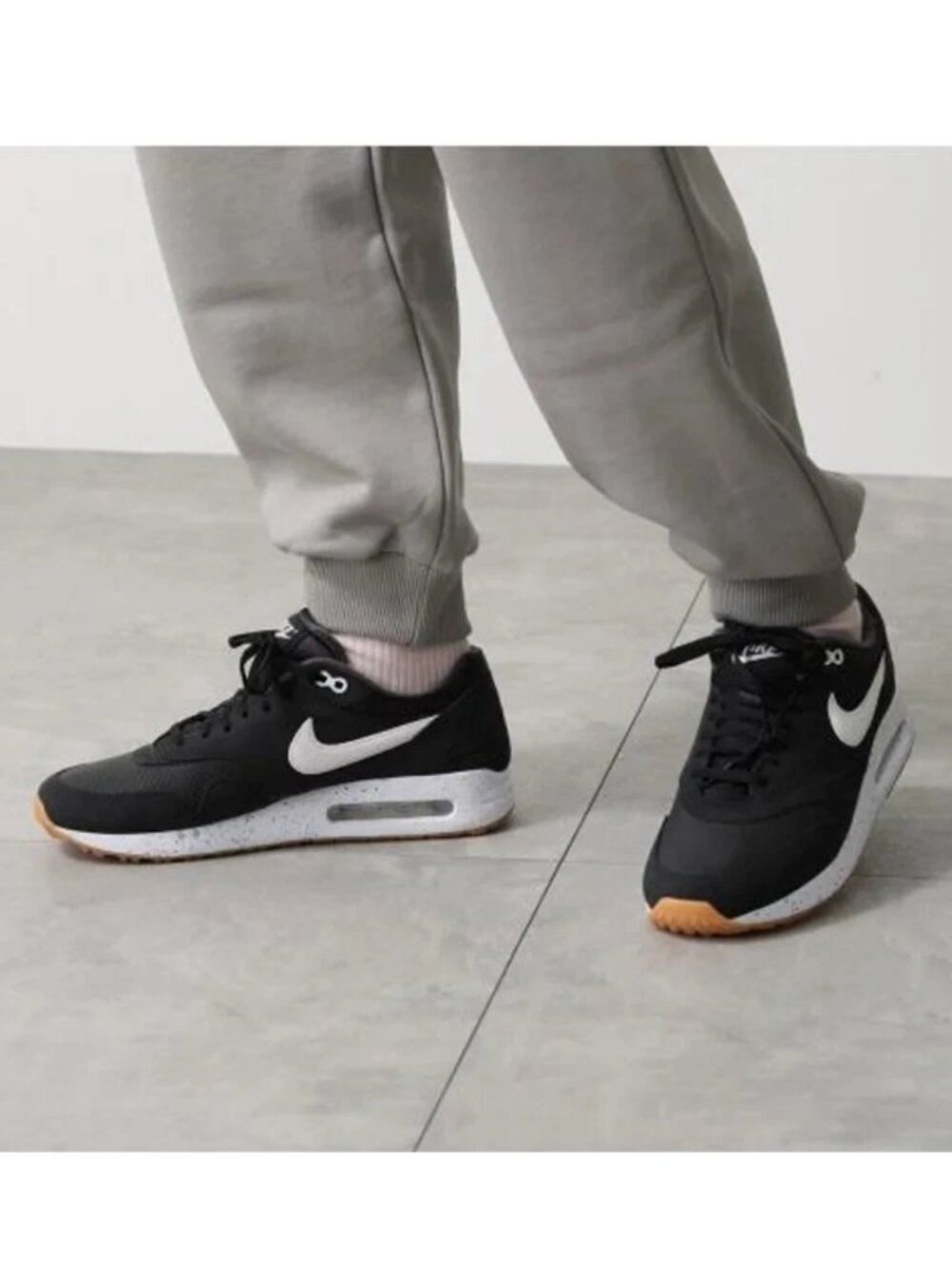 Nike Air Max 1 '86 OG Men's Golf Shoes Big Bubble Black White Gum